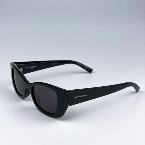 Saint Laurent SL593 001 Sunglasses Black Square Unisex main image 5